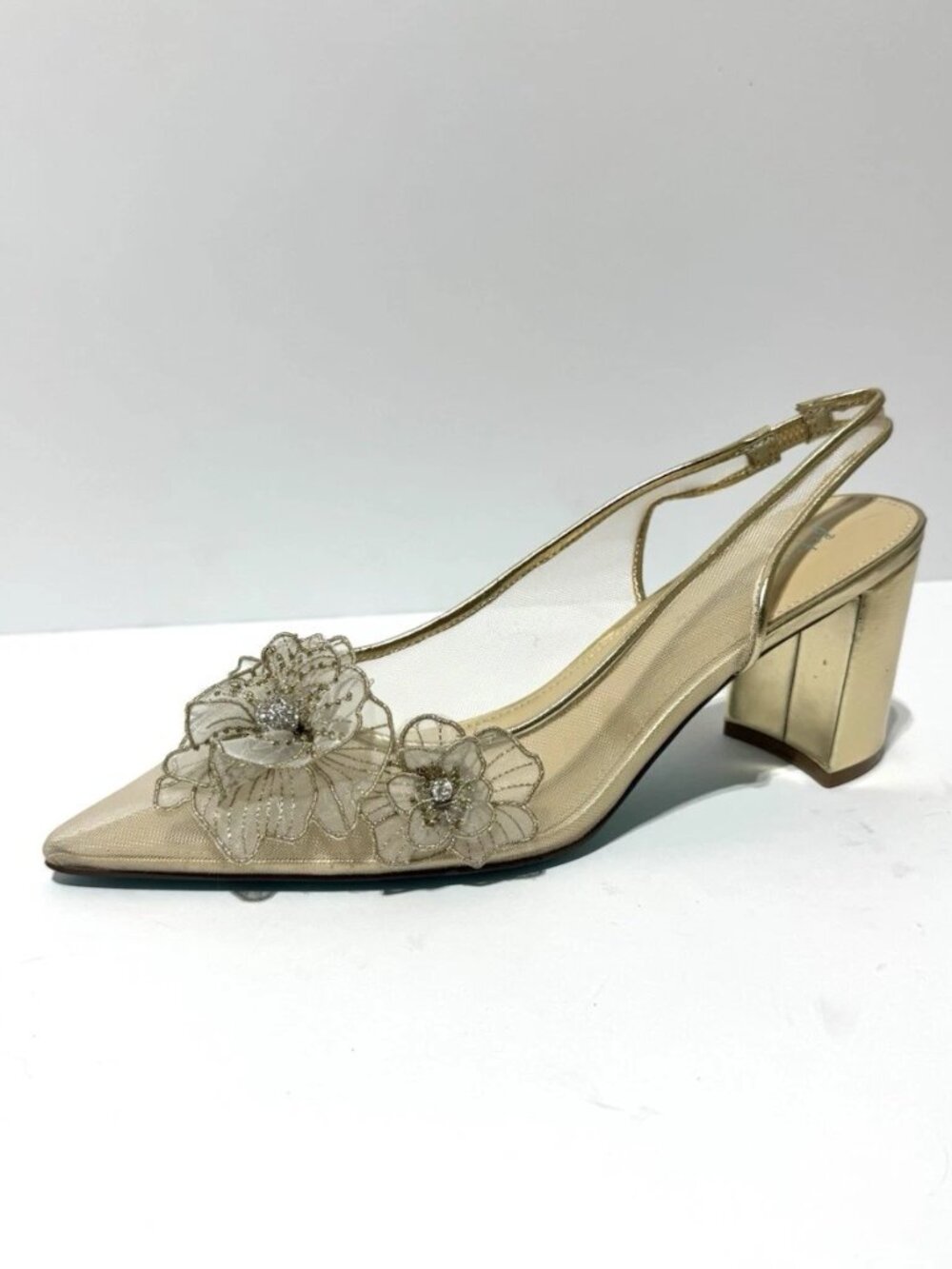 Betsey Johnson Womens Avi Slingback Heels Gold Size 11 M